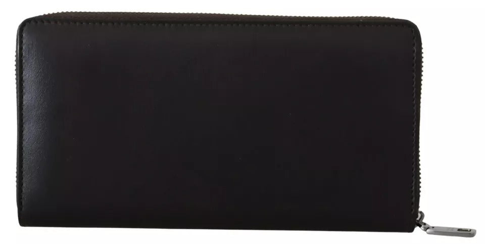 Dolce & Gabbana Brown Exotic Leather Zip Around Continental Clutch Wallet | Regal Royce