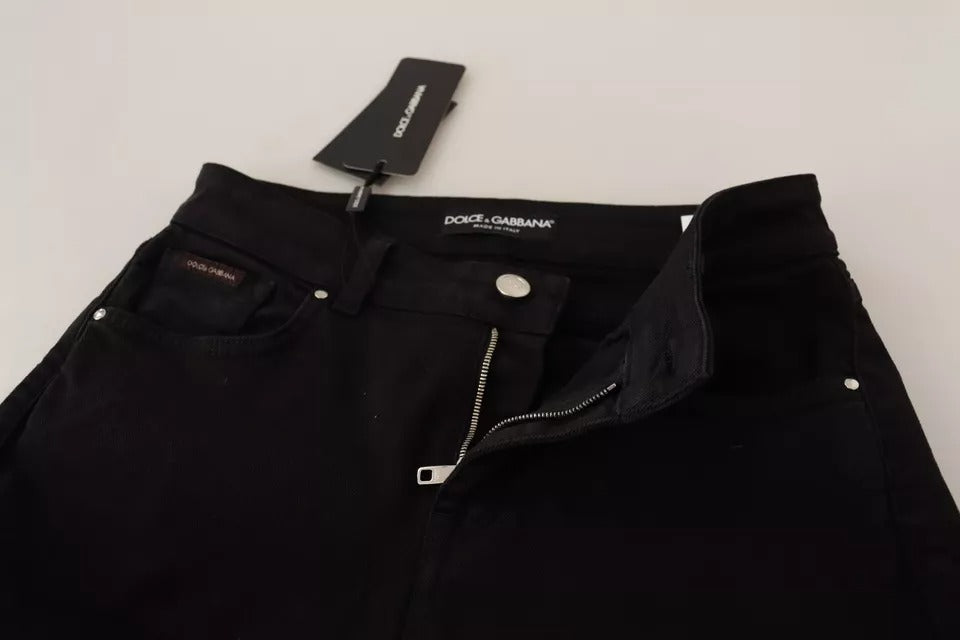 Dolce & Gabbana Black Cotton Stretch Skinny Denim Jeans | Regal Royce