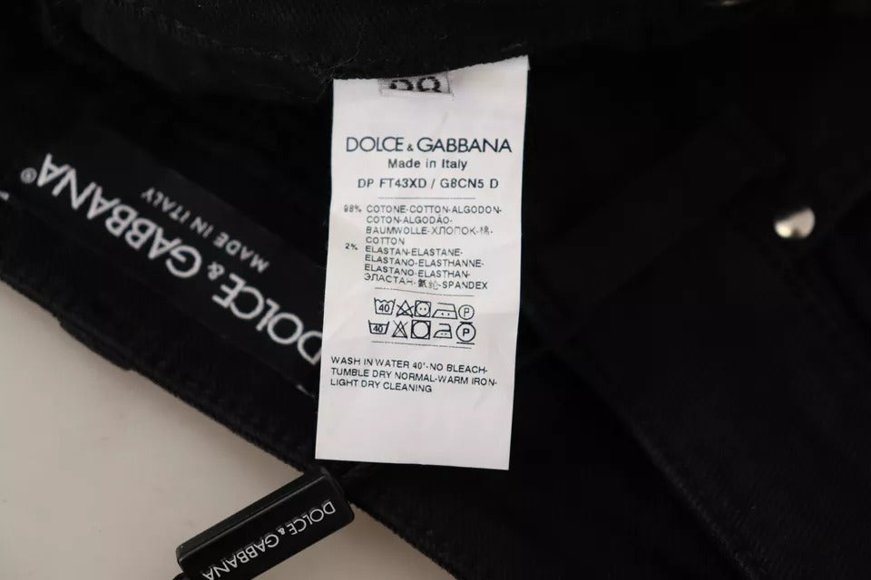 Dolce & Gabbana Black Cotton Stretch Skinny Denim Jeans | Regal Royce