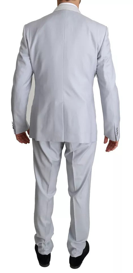 Dolce & Gabbana Light Blue SICILIA Wool 3 Piece Suit | Regal Royce