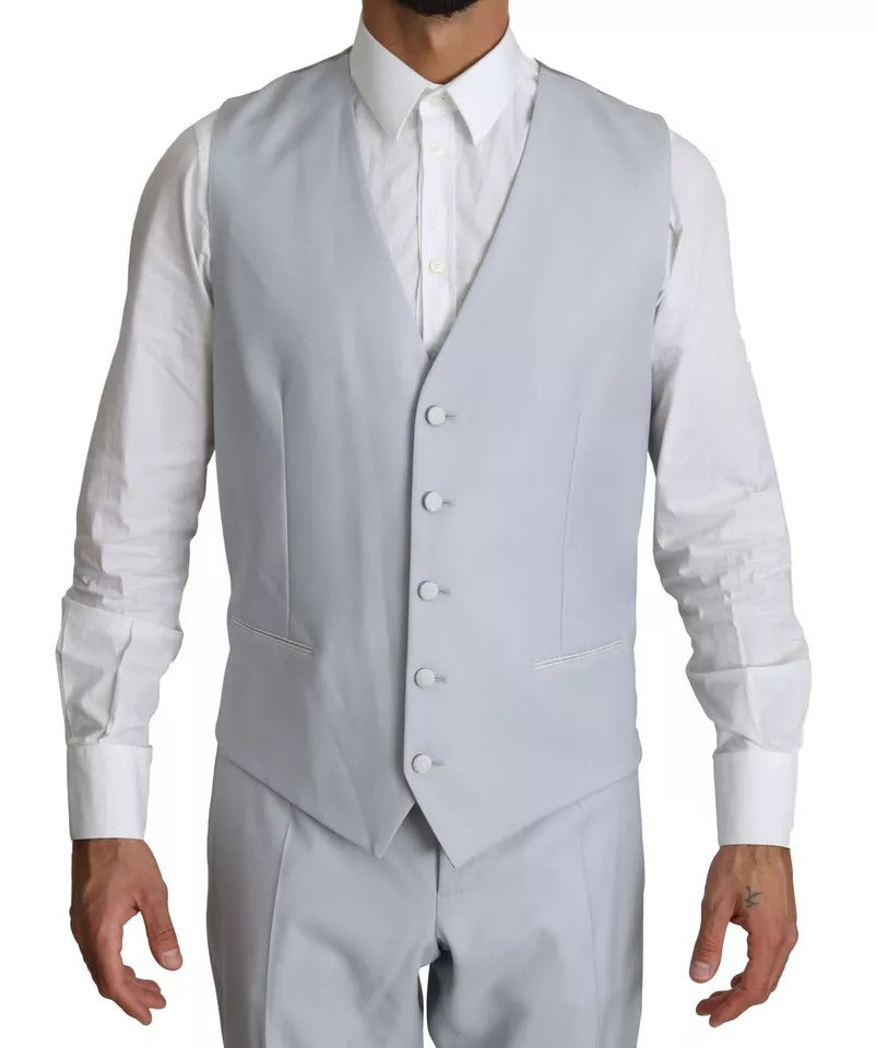 Dolce & Gabbana Light Blue SICILIA Wool 3 Piece Suit | Regal Royce