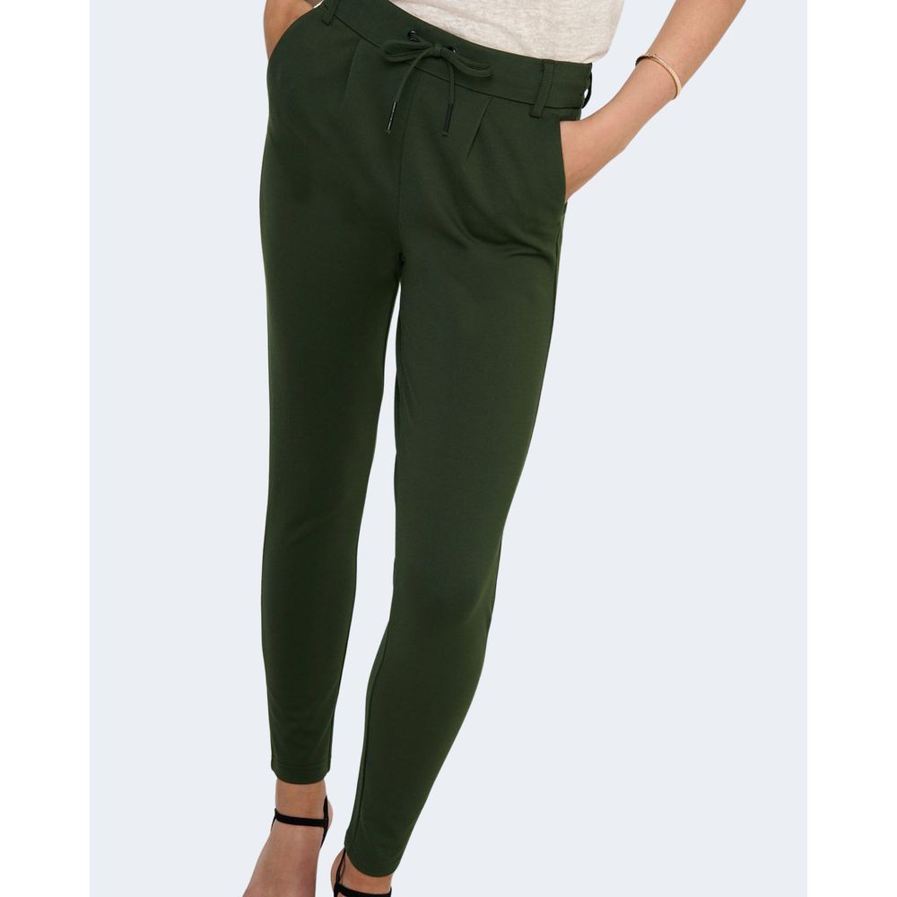Only Green Viscose Casual Pants | Regal Royce