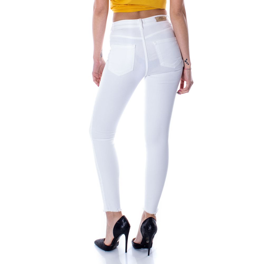 Only White Cotton Skinny Jeans | Regal Royce