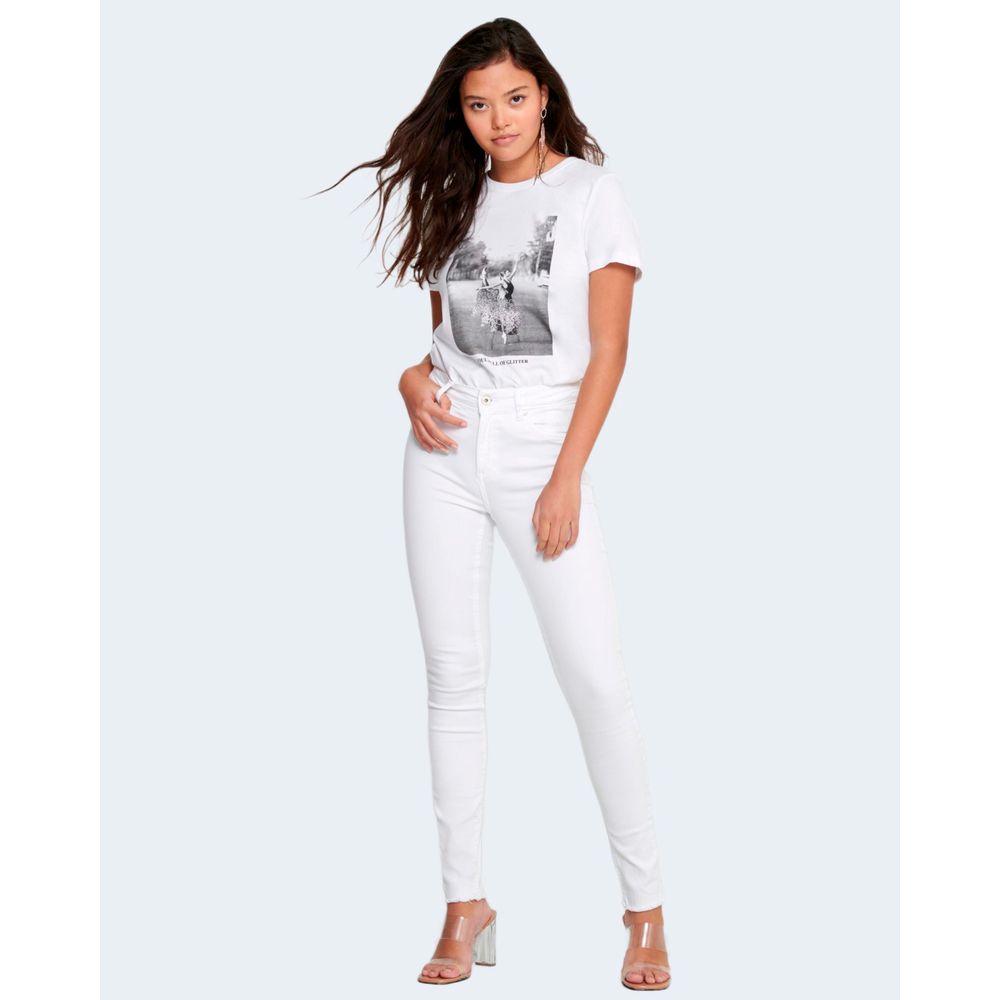 Only White Cotton Skinny Jeans | Regal Royce