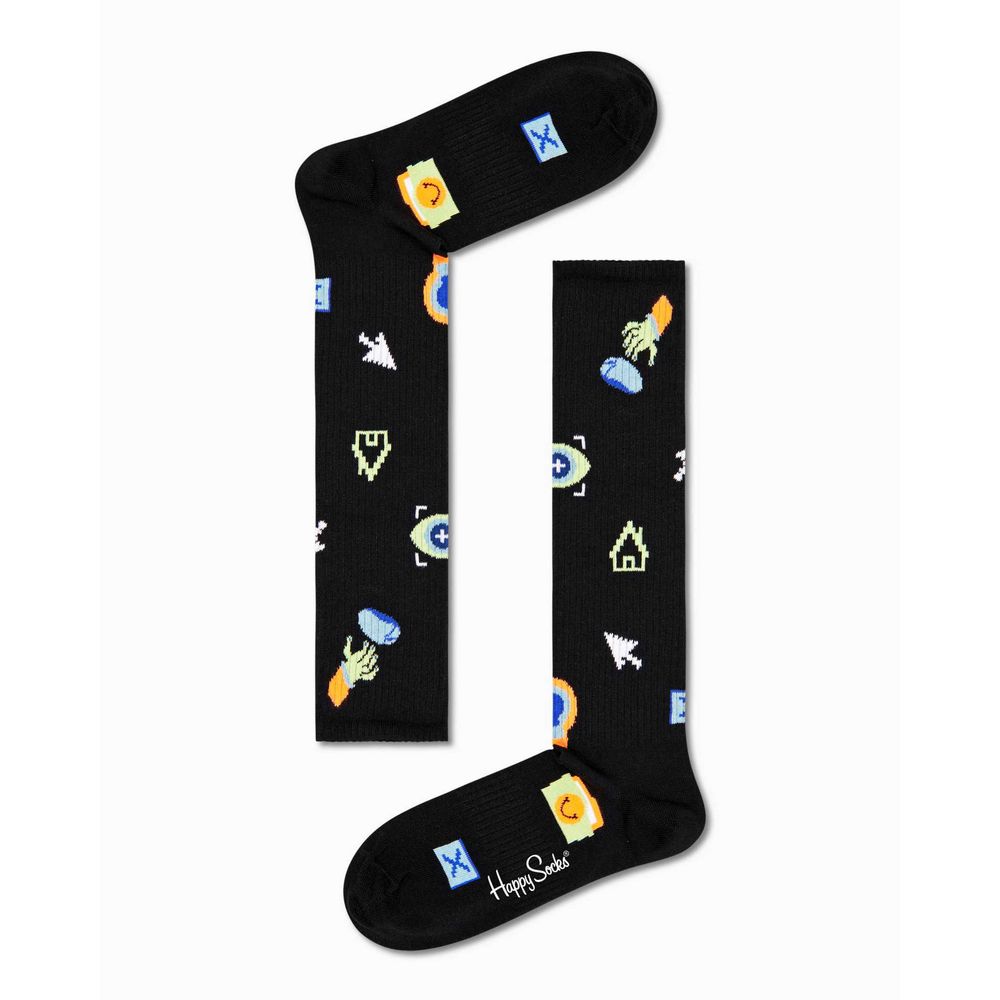 Happy Socks Black Cotton Socks | Regal Royce