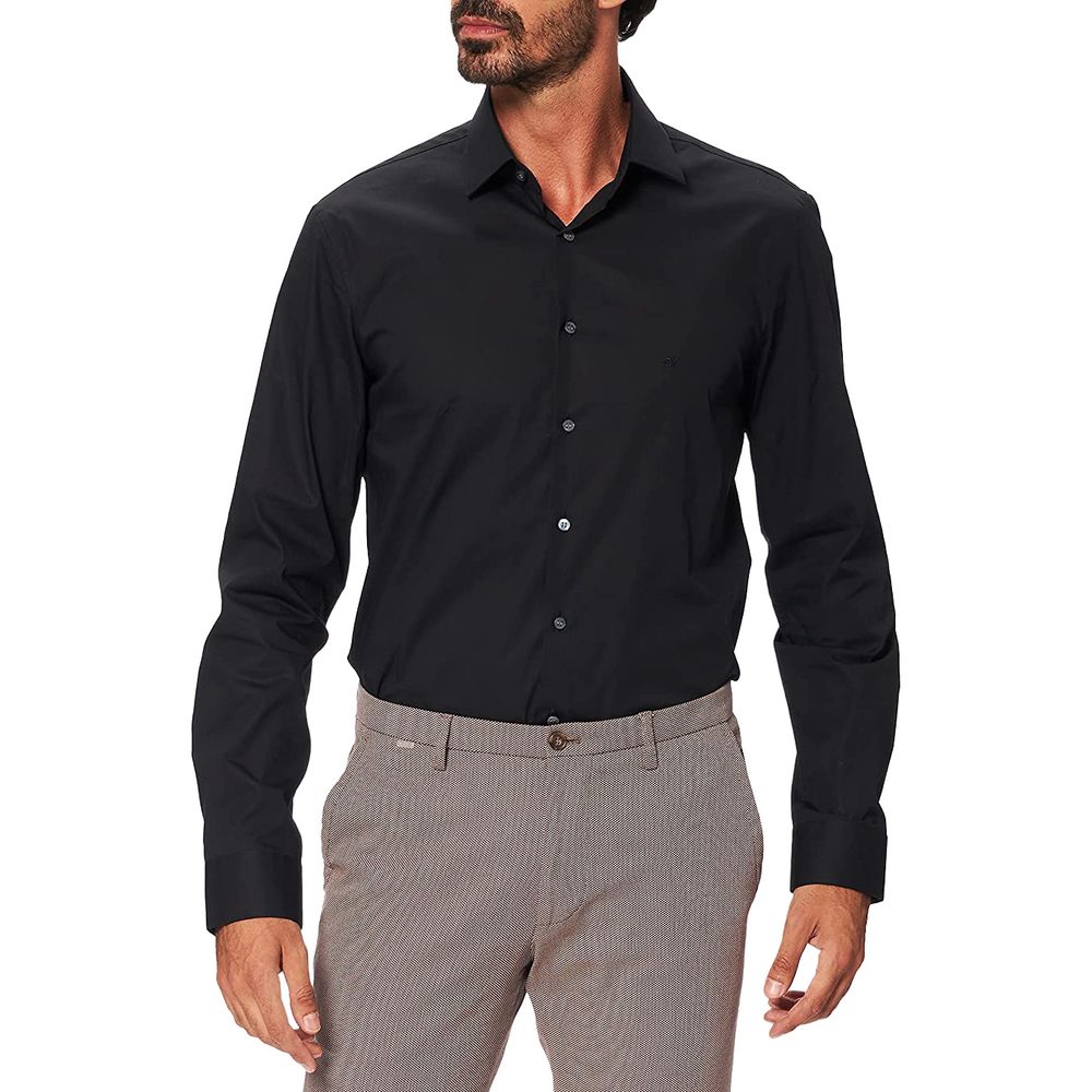 Calvin Klein Black Cotton Dress Shirt | Regal Royce