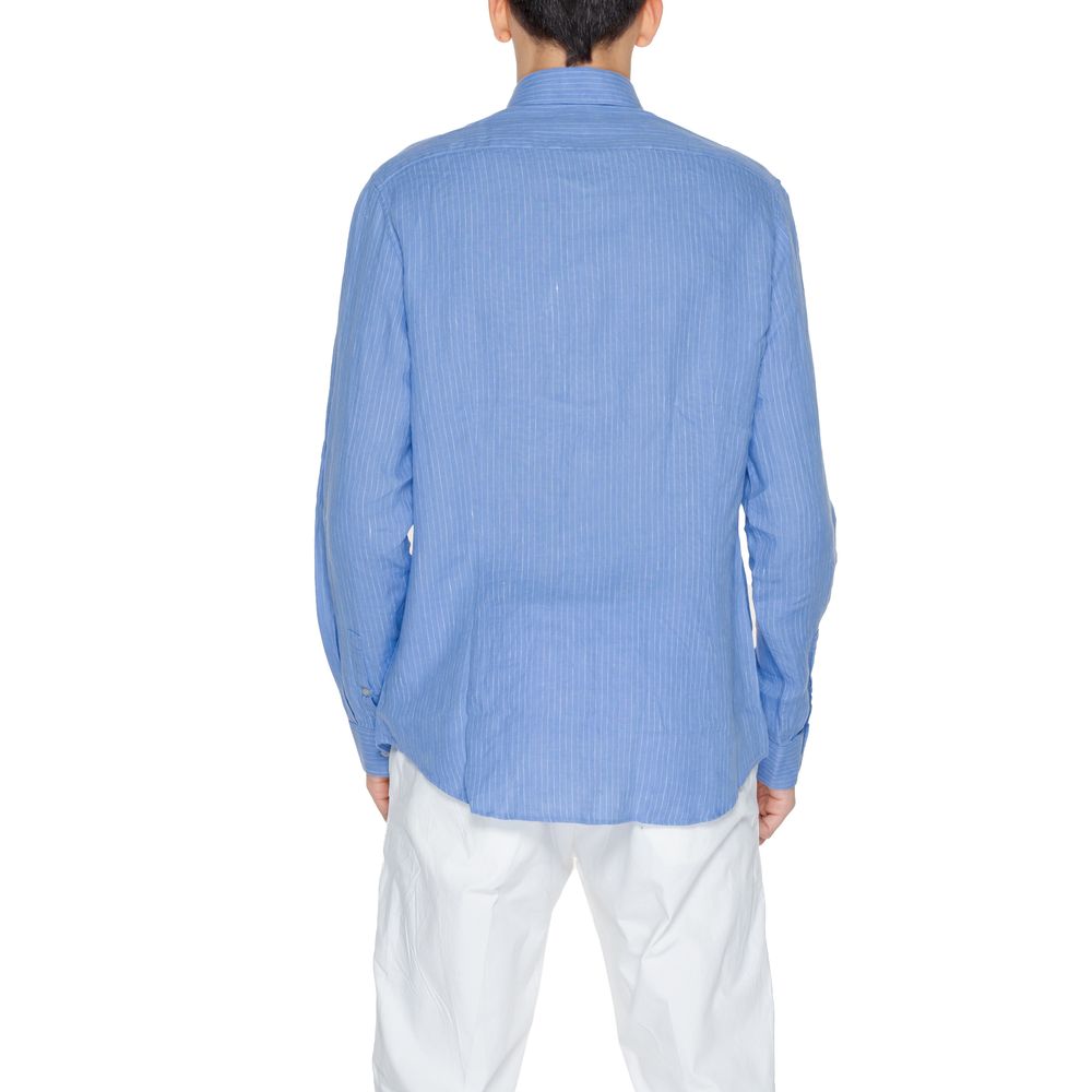 Calvin Klein Blue Linen Dress Shirt