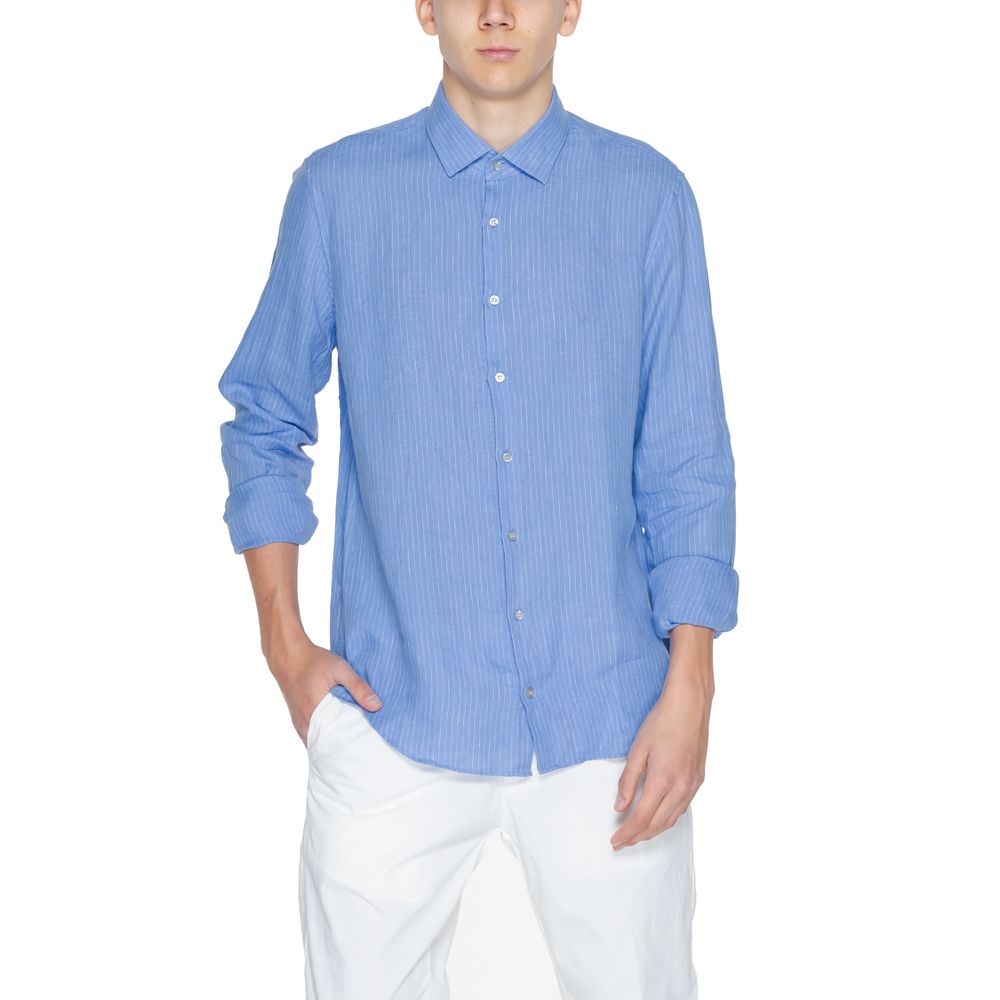 Calvin Klein Blue Linen Dress Shirt | Regal Royce