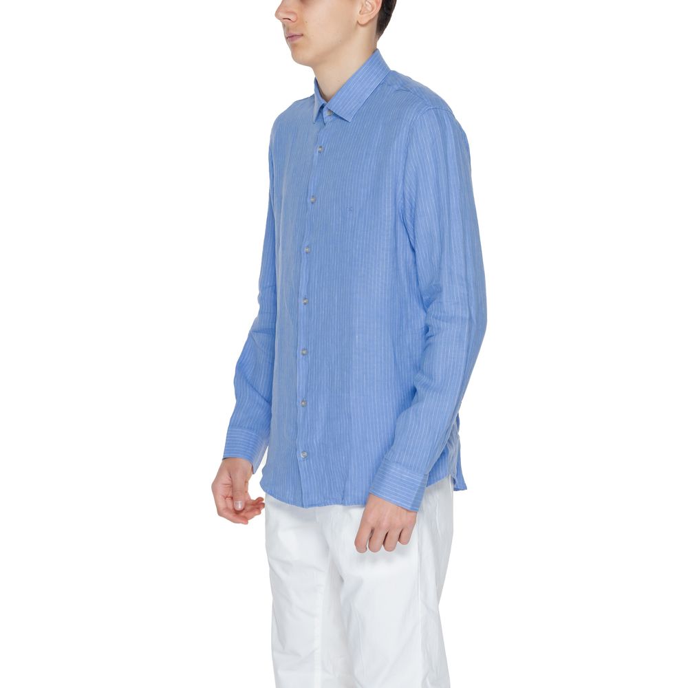 Calvin Klein Blue Linen Dress Shirt | Regal Royce