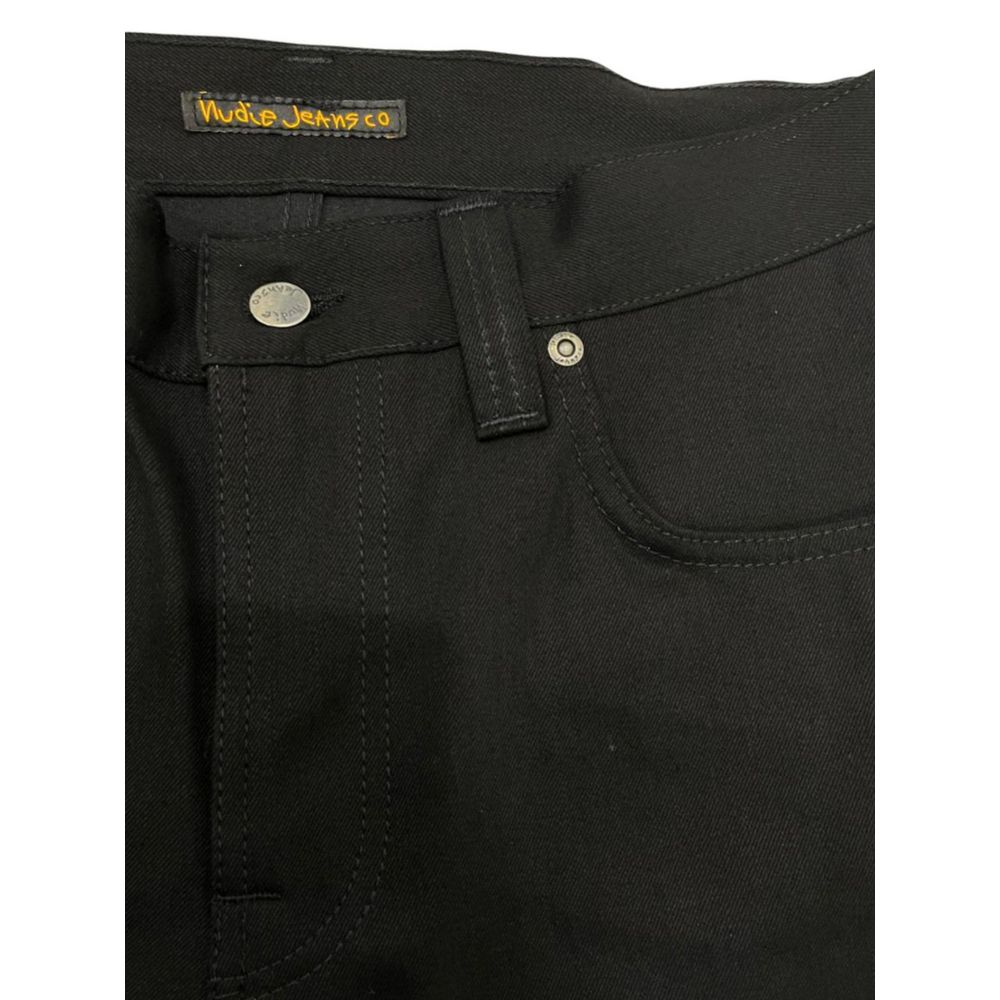 Nudie Jeans Black Cotton Men Jeans | Regal Royce