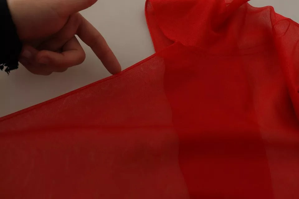 Dolce & Gabbana Orange Semi Transparent Blouse Sweater | Regal Royce