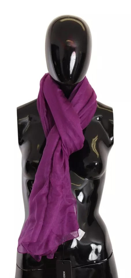 Dolce & Gabbana Purple Solid Cashmere Silk Shawl Wrap Scarf | Regal Royce