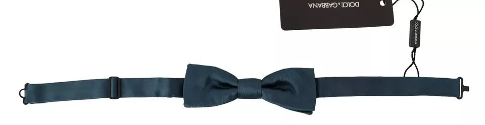 Dolce & Gabbana Blue 100% Silk Adjustable Neck Bow Tie Mens | Regal Royce