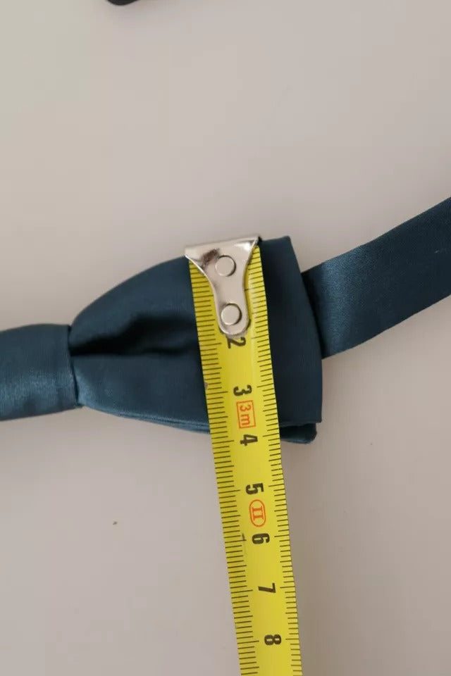 Dolce & Gabbana Blue 100% Silk Adjustable Neck Bow Tie Mens | Regal Royce