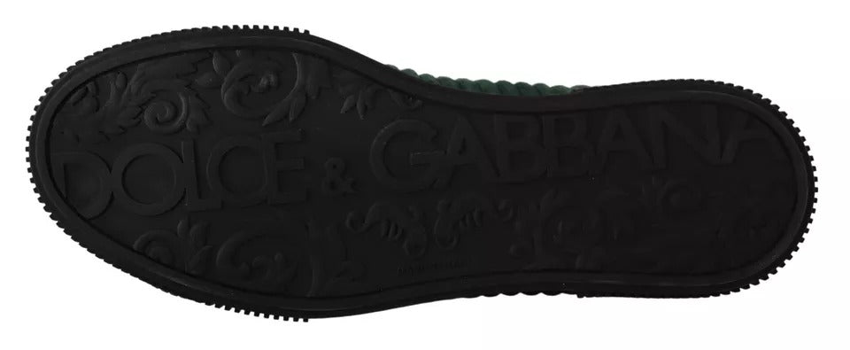 Dolce & Gabbana Green Corduroy High Tops Sneakers Mens Casual Shoes | Regal Royce