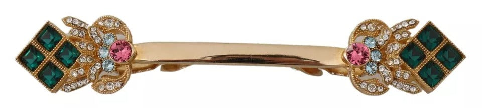 Dolce & Gabbana Gold Plated 925 Sterling Silver Crystal Collar Stop Brooch | Regal Royce