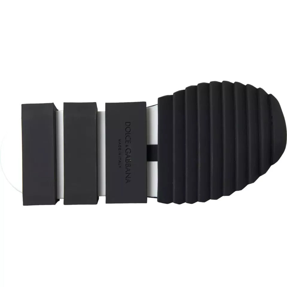 Dolce & Gabbana Black White Logo Sorrento Mens Sneakers Shoes | Regal Royce