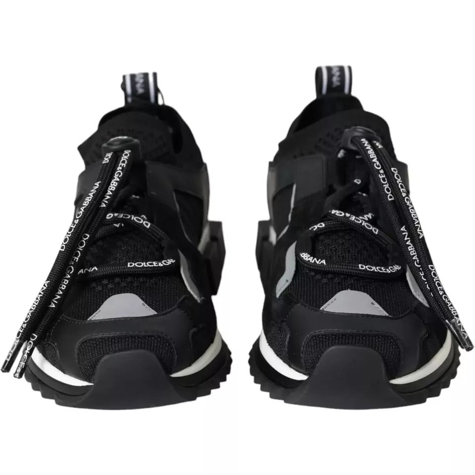 Dolce & Gabbana Black White Logo Sorrento Mens Sneakers Shoes | Regal Royce