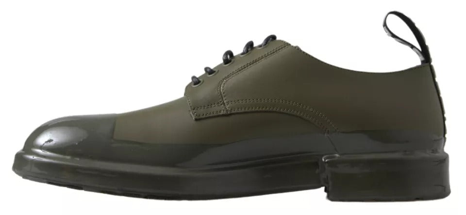 Dolce & Gabbana Green Leather Rubber Sole Dress Shoes | Regal Royce