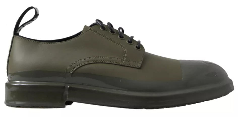 Dolce & Gabbana Green Leather Rubber Sole Dress Shoes | Regal Royce