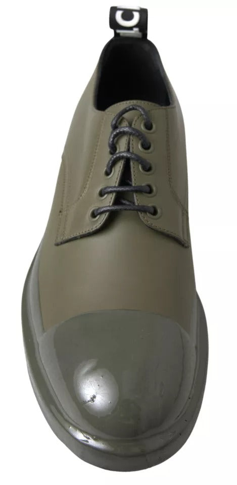 Dolce & Gabbana Green Leather Rubber Sole Dress Shoes | Regal Royce