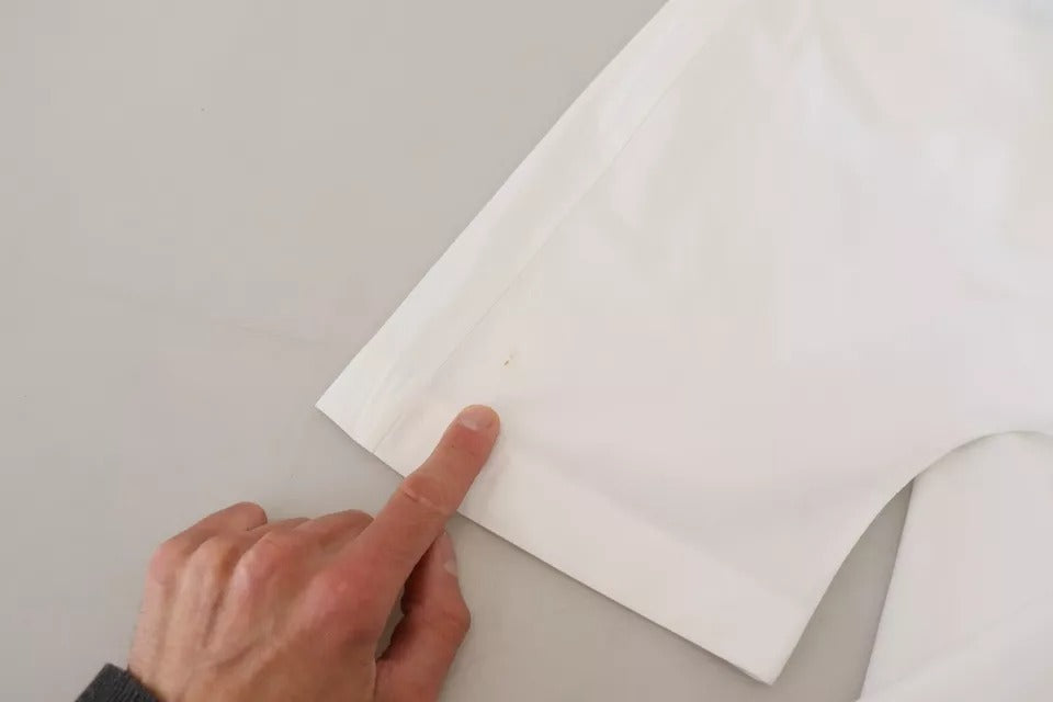 Dolce & Gabbana White Cotton Button Front Short Sleeve Shirt | Regal Royce