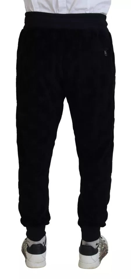 Dolce & Gabbana Black Cotton Skinny Jogger Sweatpants Pants | Regal Royce