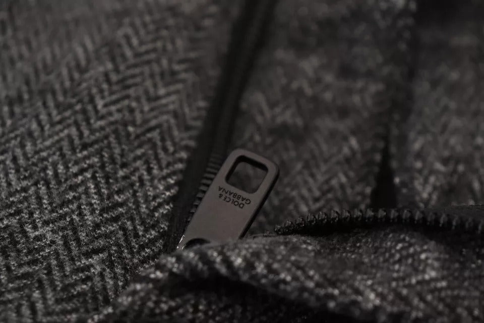 Dolce & Gabbana Gray Chevron Viscose Skinny Pants | Regal Royce