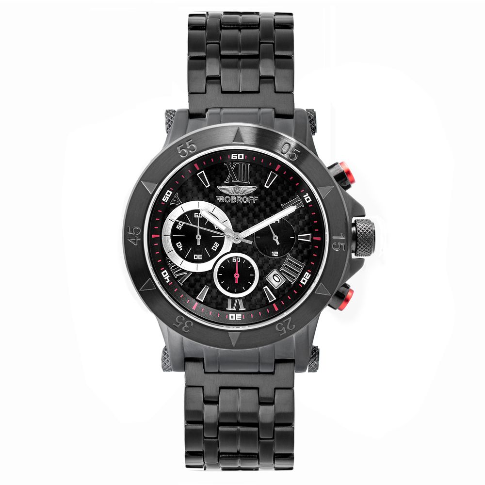 Bobroff Black Stainless Steel Dress Watch | Regal Royce