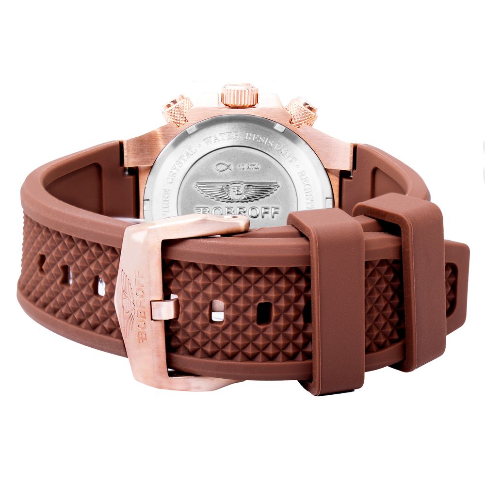 Bobroff Brown Rubber Dress Watch | Regal Royce