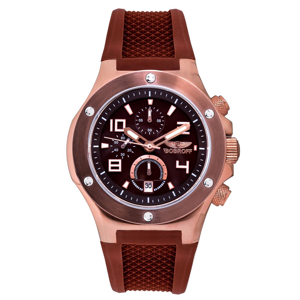 Bobroff Brown Rubber Sport Watch | Regal Royce