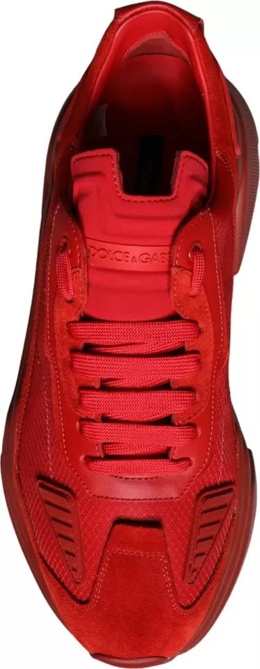 Dolce & Gabbana Red Leather Daymaster Low Top Sneakers Shoes | Regal Royce