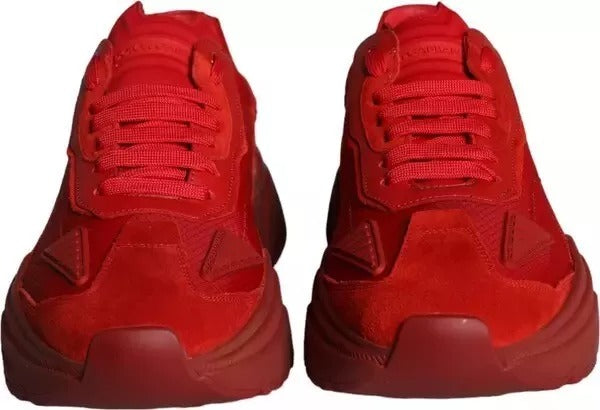 Dolce & Gabbana Red Leather Daymaster Low Top Sneakers Shoes | Regal Royce