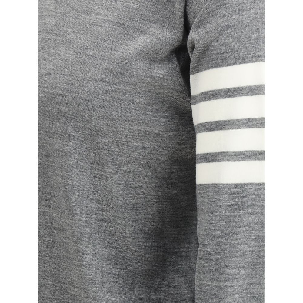 Thom Browne Gray Fleece Wool Sweatshirt | Regal Royce