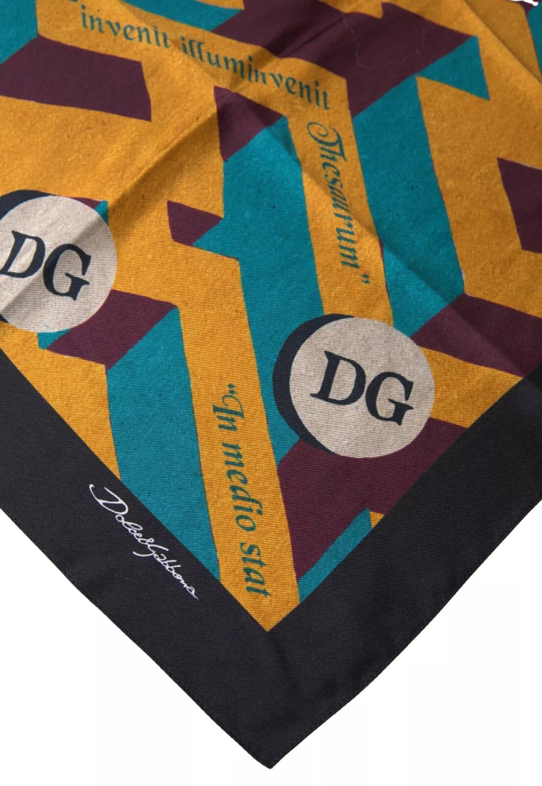 Dolce & Gabbana Multicolor Printed Square Handkerchief Scarf | Regal Royce