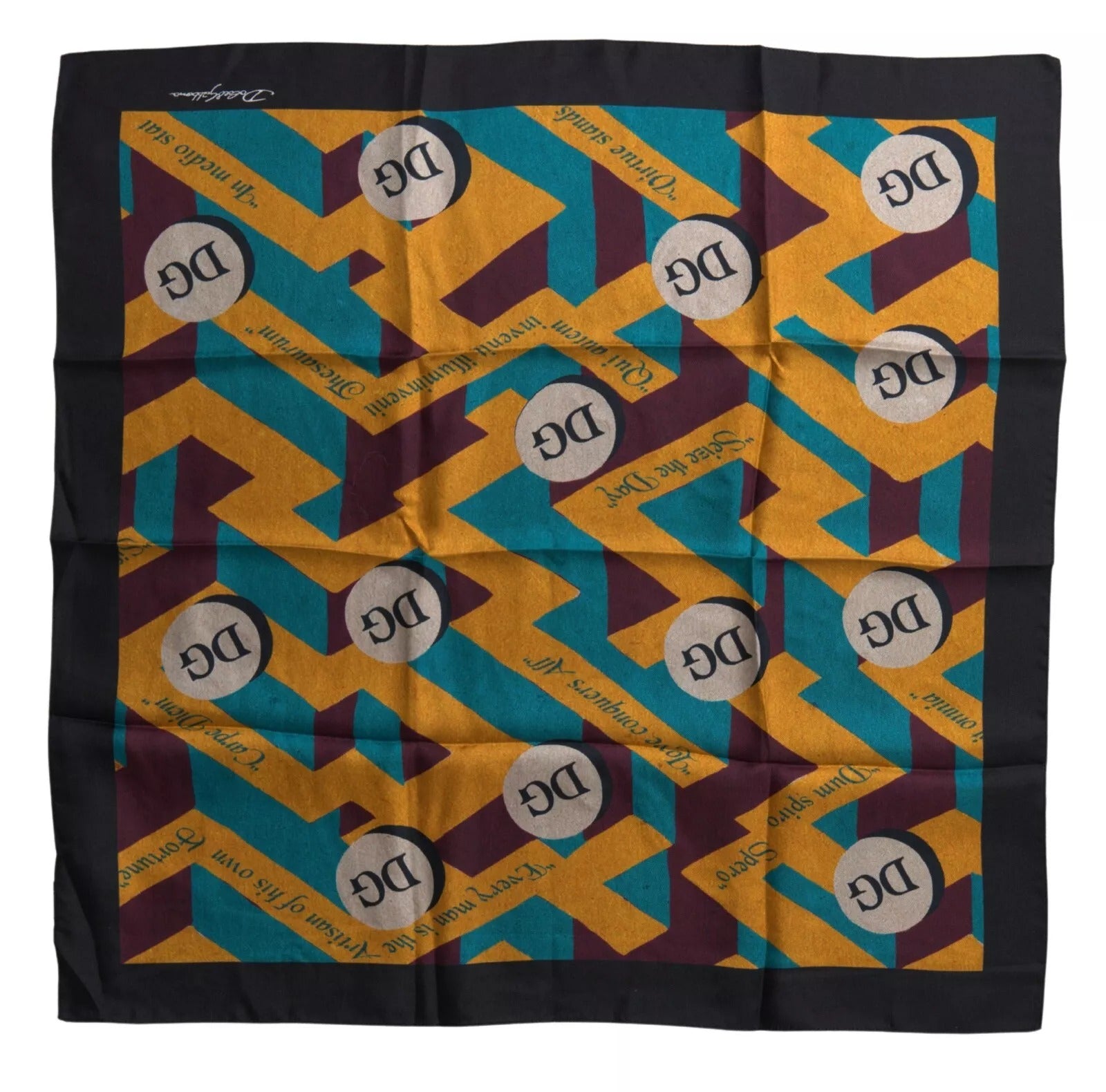 Dolce & Gabbana Multicolor Printed Square Handkerchief Scarf | Regal Royce