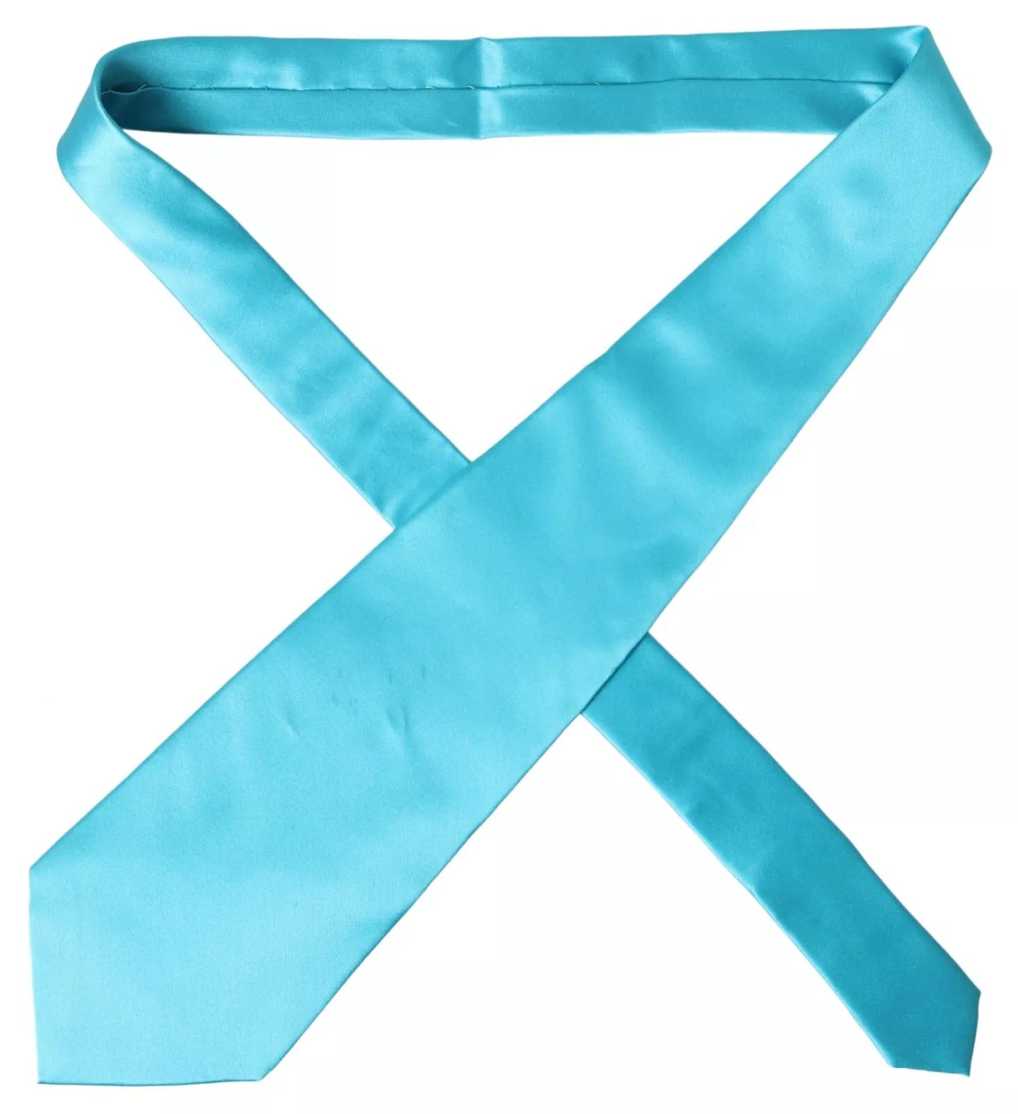 Dolce & Gabbana Light Blue 100% Silk Wide Mens Necktie | Regal Royce