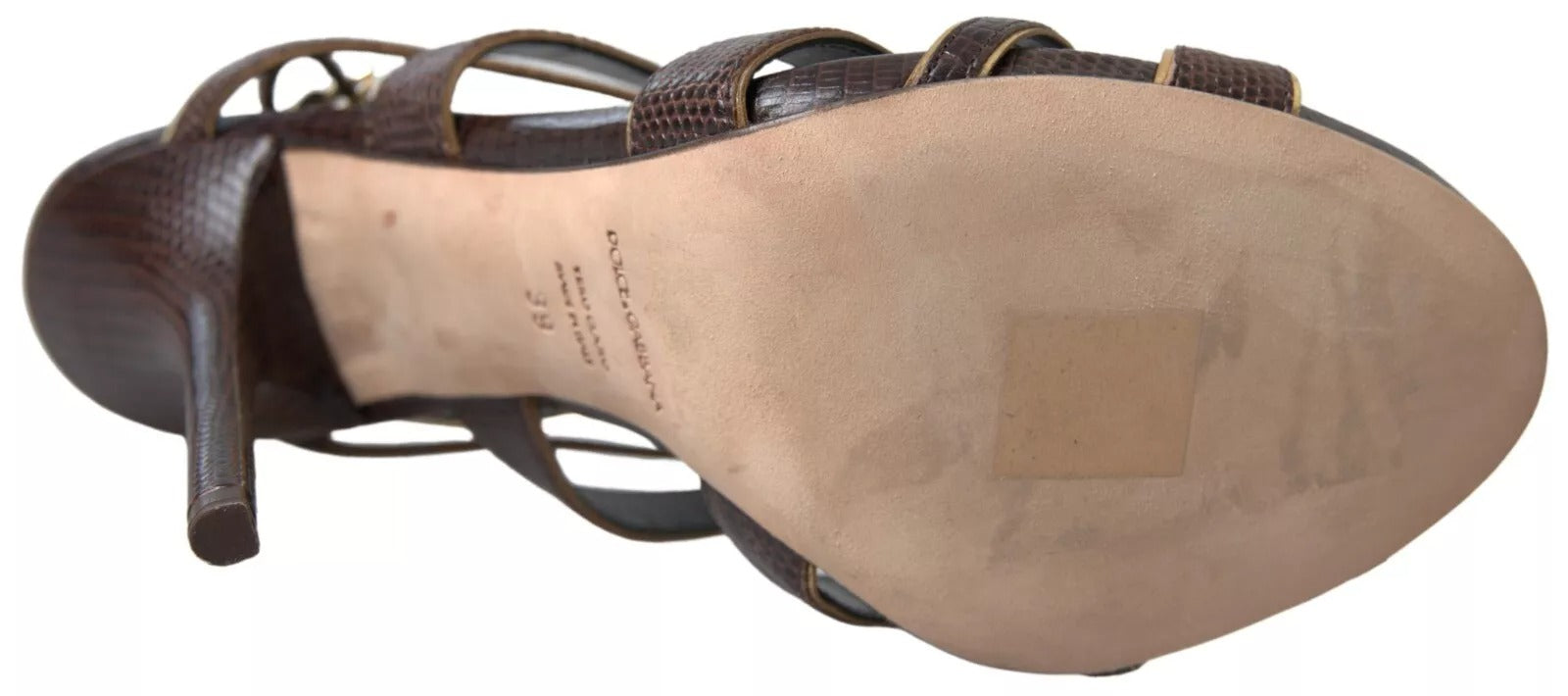 Dolce & Gabbana Brown Ankle Strap Stiletto Heels Sandals Shoes | Regal Royce