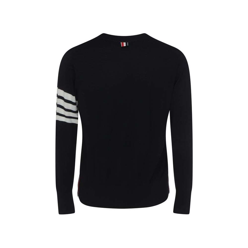 Thom Browne Blue Fleece Wool Cardigan | Regal Royce