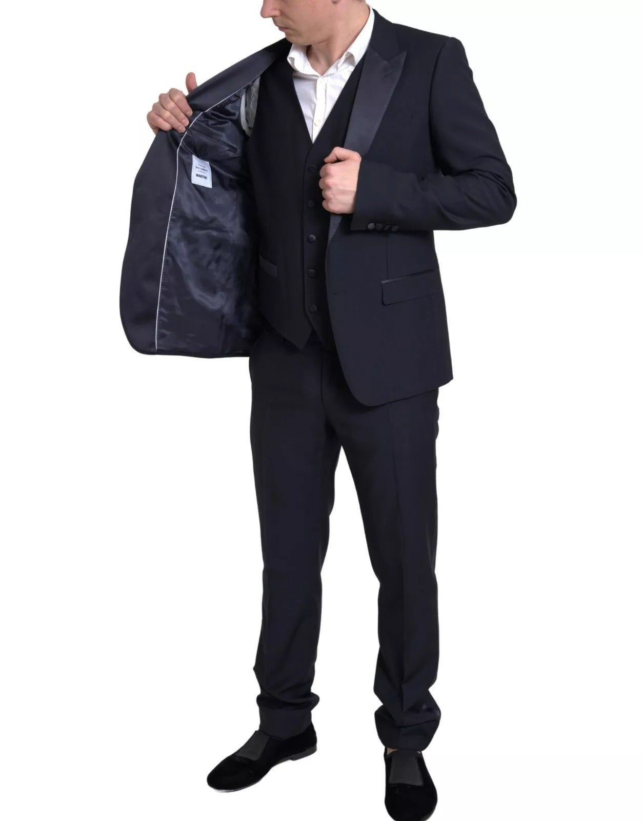 Dolce & Gabbana Black 3 Piece Single Breasted MARTINI Suit | Regal Royce