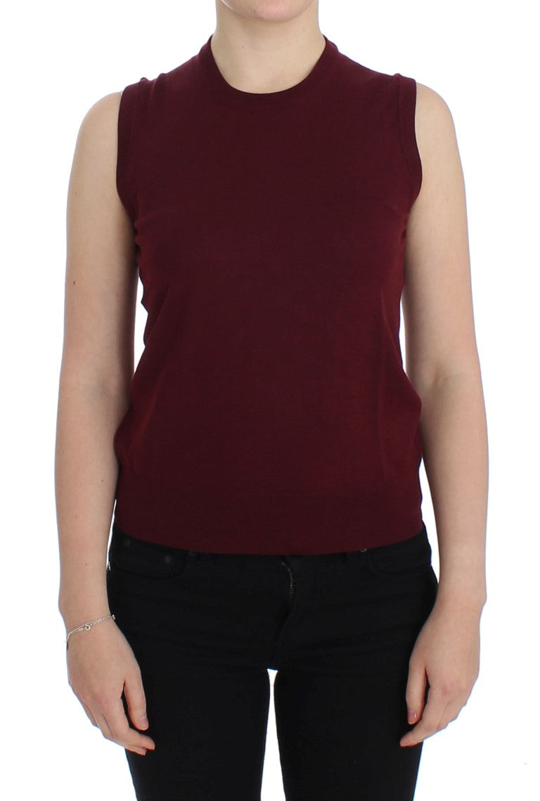 Dolce & Gabbana Red Sleeveless Crewneck Vest Pullover | Regal Royce