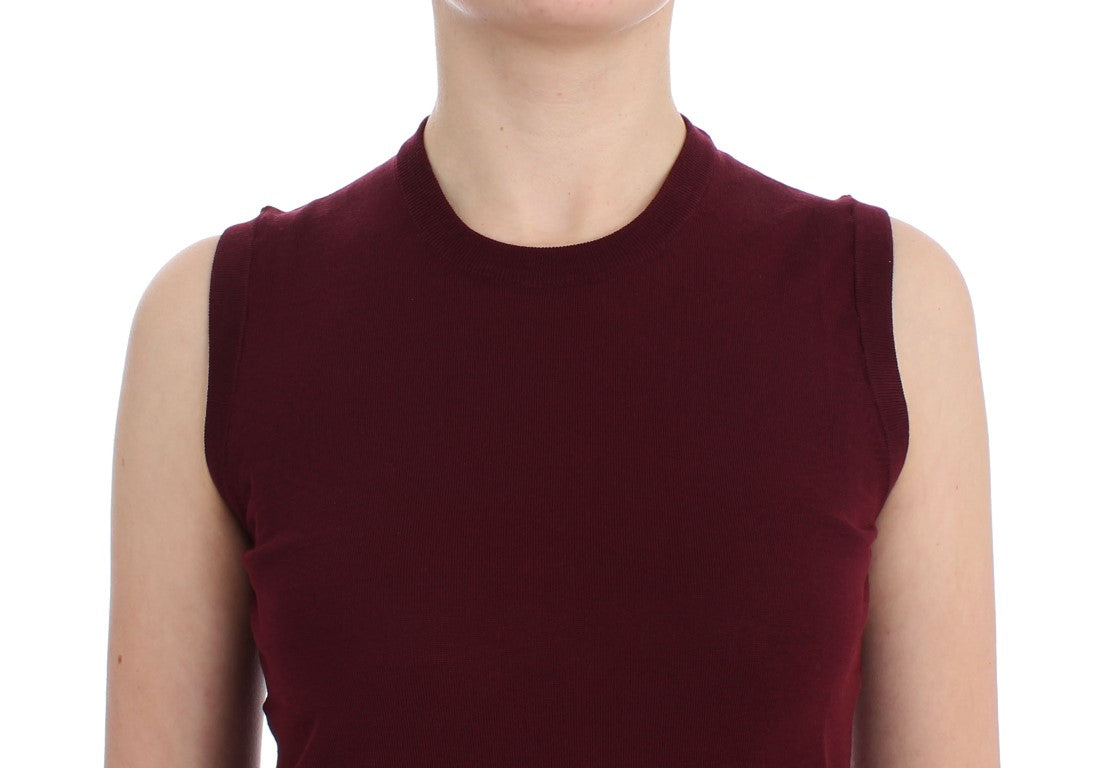Dolce & Gabbana Red Sleeveless Crewneck Vest Pullover | Regal Royce