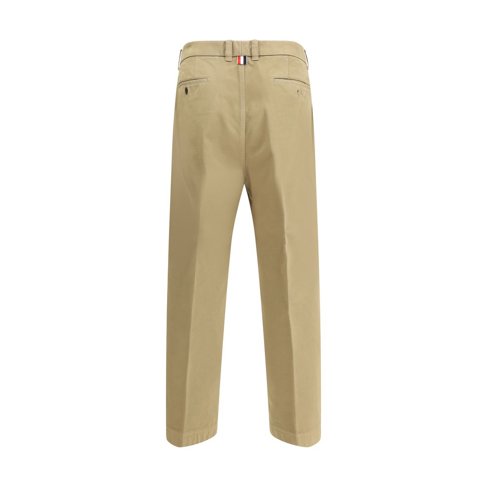 Thom Browne Beige Cotton Casual Pants | Regal Royce