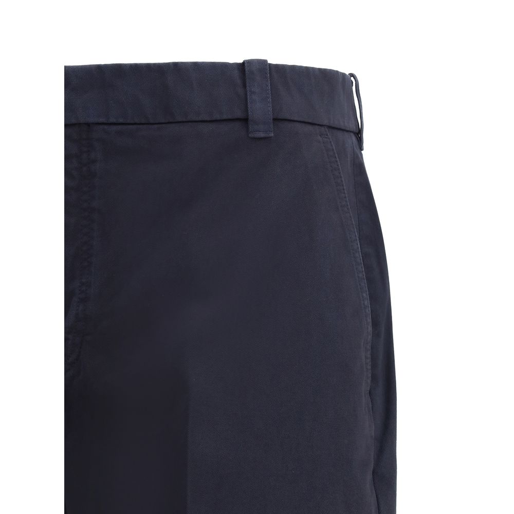 Thom Browne Blue Cotton Casual Pants | Regal Royce