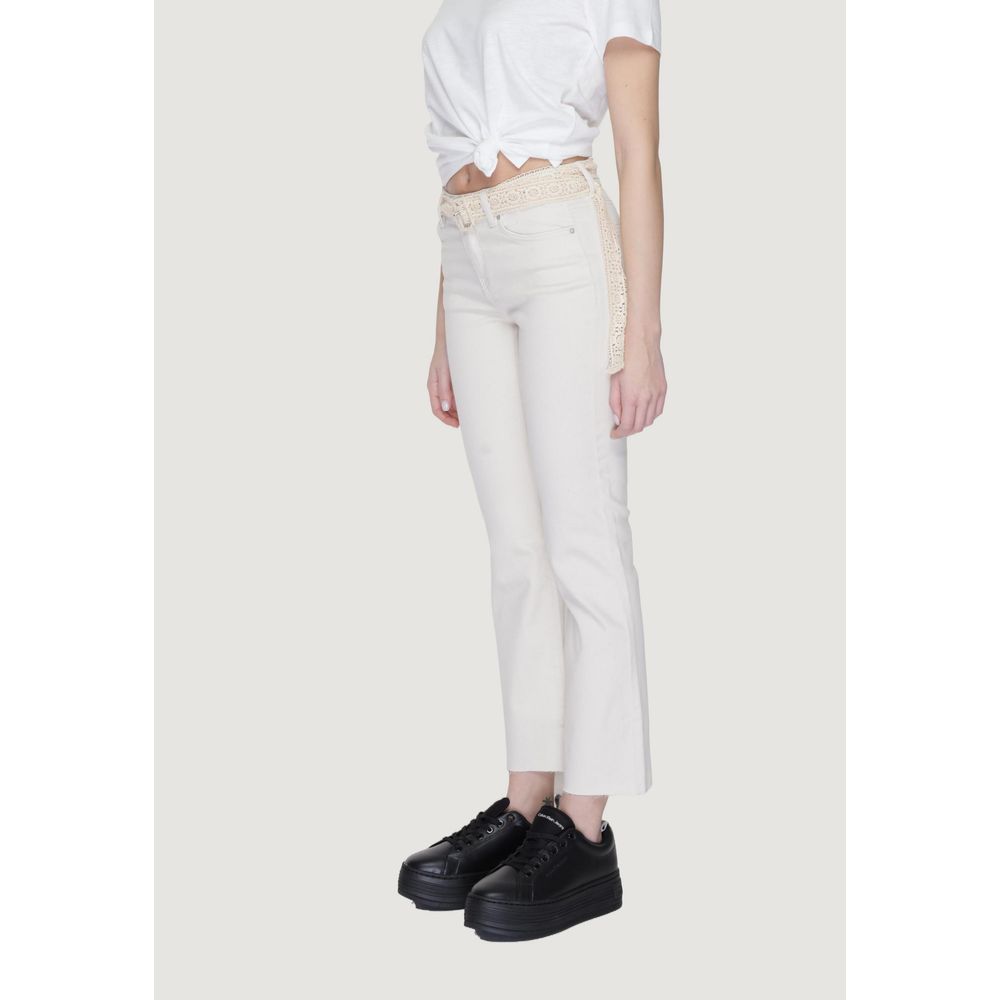 Vero Moda Beige Cotton Bootcut Jeans | Regal Royce