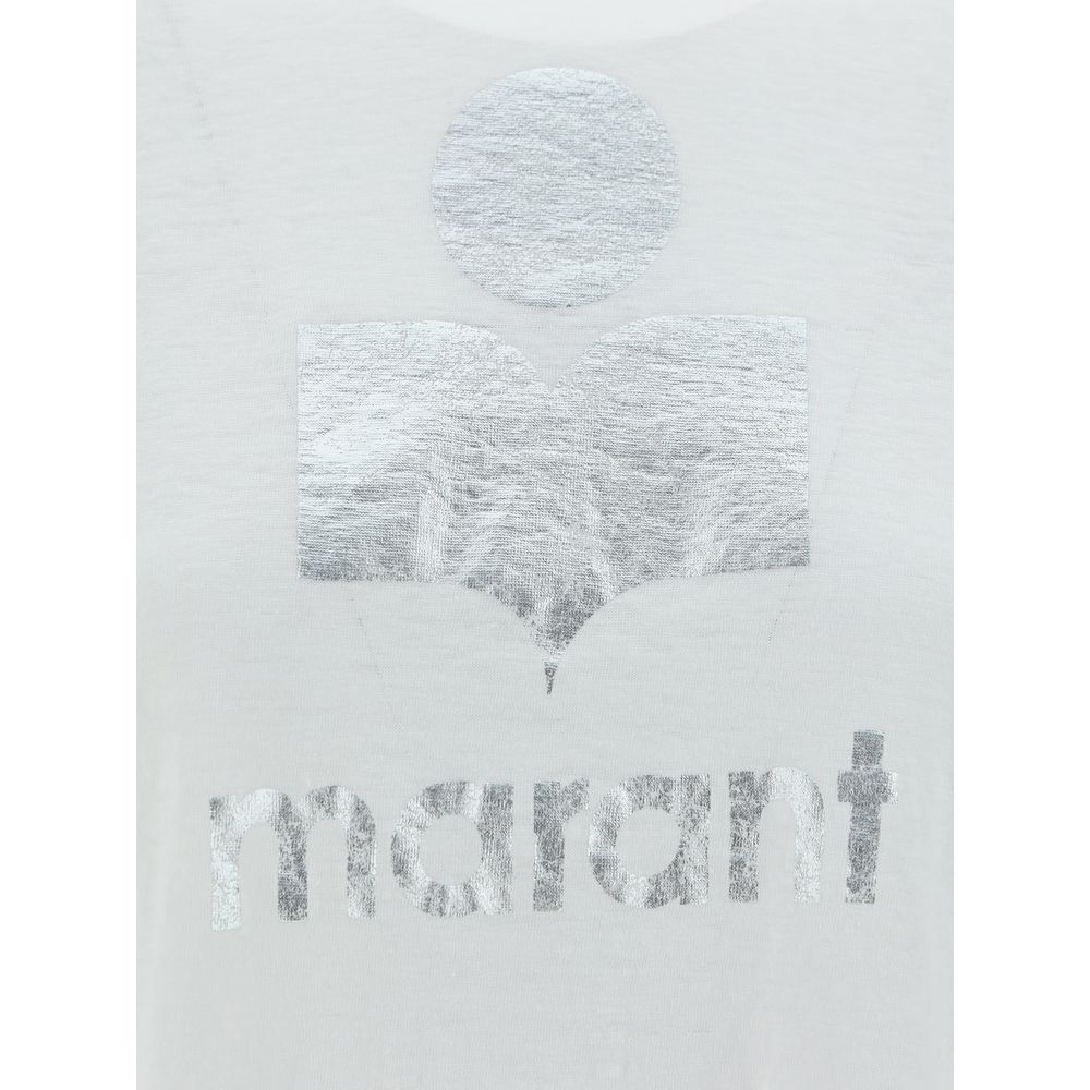 Marant Etoile White Linen T-Shirt | Regal Royce