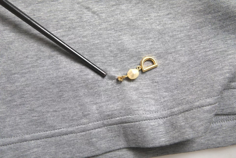 Dolce & Gabbana Gray Cotton Embellished Crew Neck  T-shirt | Regal Royce