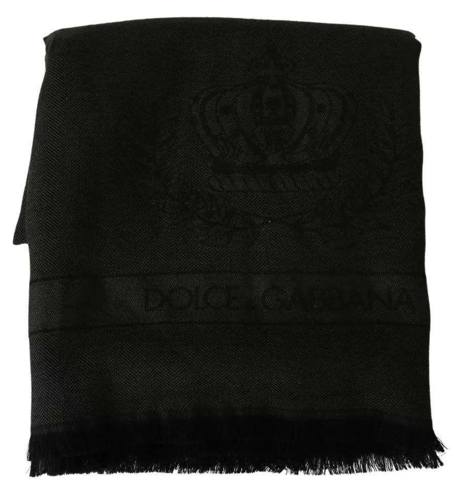 Dolce & Gabbana Green Brown Wrap Cashmere Shawl Scarf | Regal Royce