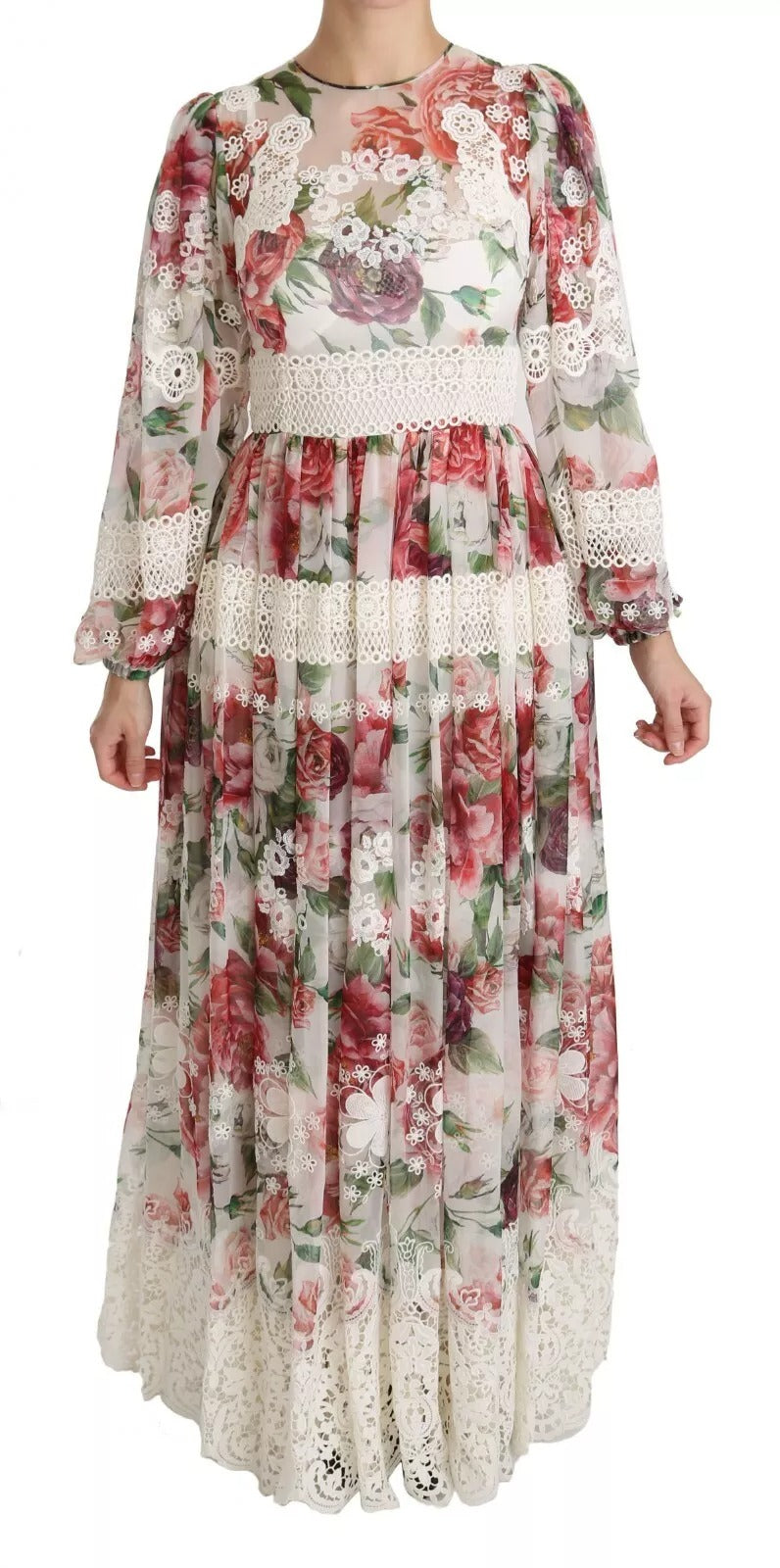 Dolce & Gabbana Multicolor Floral Maxi Sheath Dress | Regal Royce