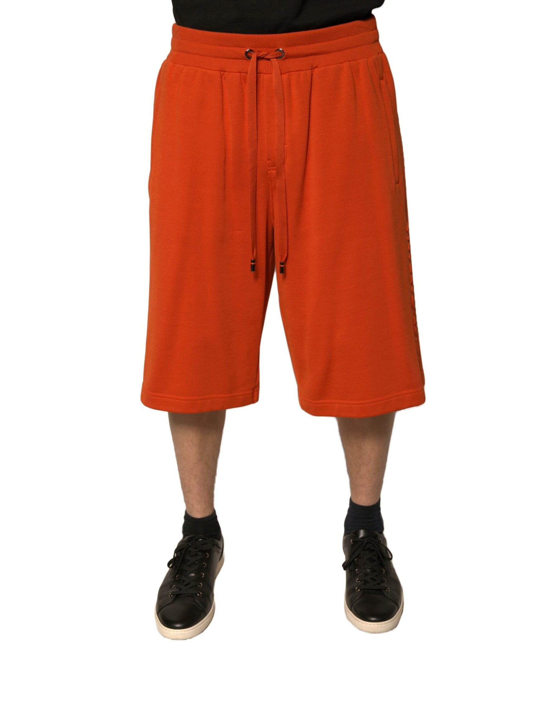 Dolce & Gabbana Orange Cotton Blend Men Bermuda Shorts | Regal Royce